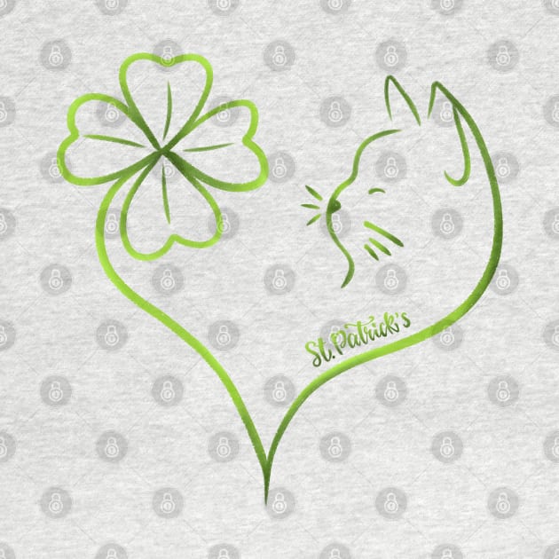 St Patrick's clover cat by Smoky Lemon